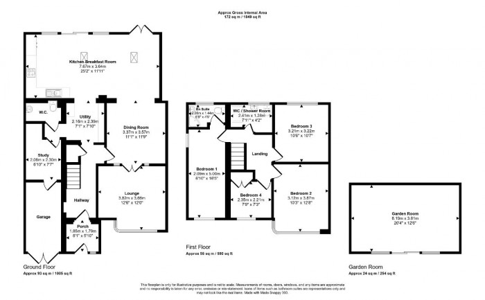 Floorplan for Risborough Road, Bedford