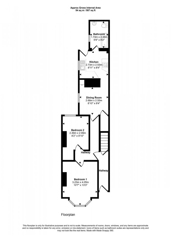 Floorplan for Stanley Street, Bedford
