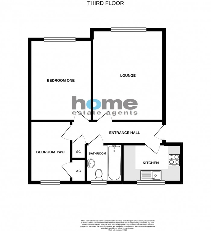 Floorplan for Crowe Road, Bedford