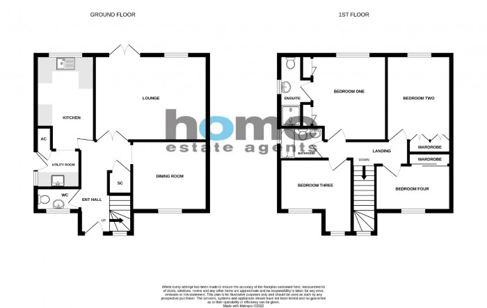Floorplan for Clover Avenue, Bedford