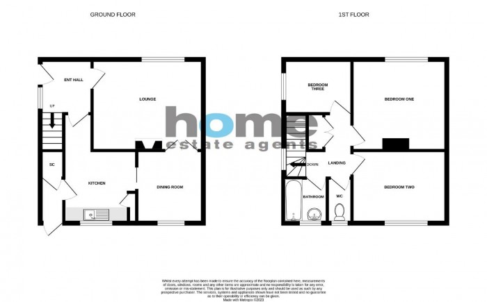 Floorplan for Pipit Rise, Bedford
