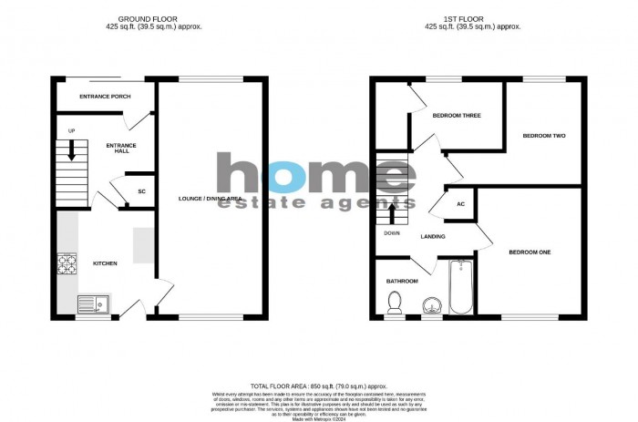 Floorplan for Flint Way, Bedford