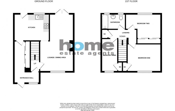 Floorplan for Rooksmead, Bedford