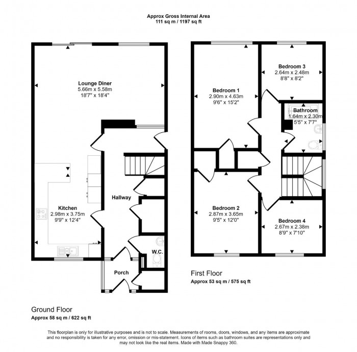 Floorplan for Dart Road, Bedford