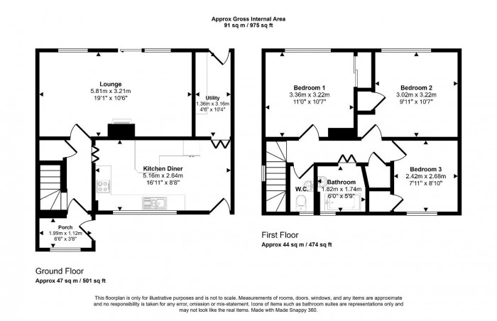 Floorplan for Queens Drive, Bedford