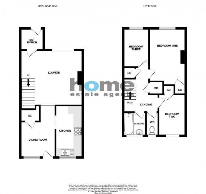 Floorplan for Ranworth Walk, Bedford