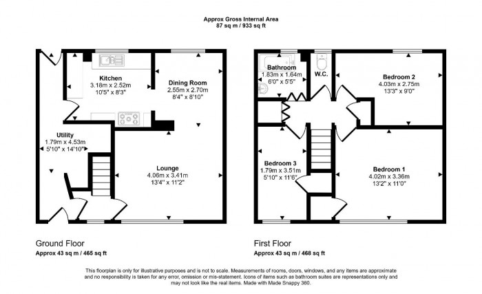Floorplan for Rooksmead, Bedford