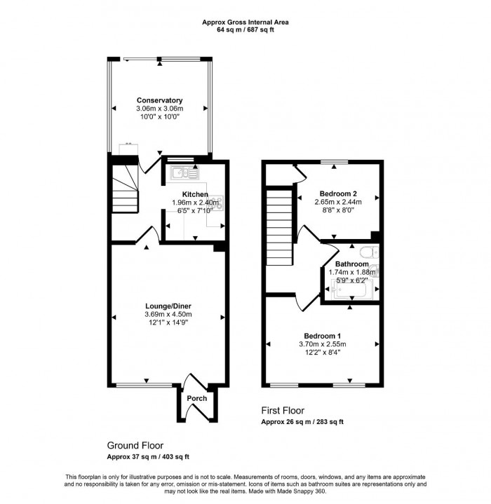 Floorplan for Crediton Close, Bedford