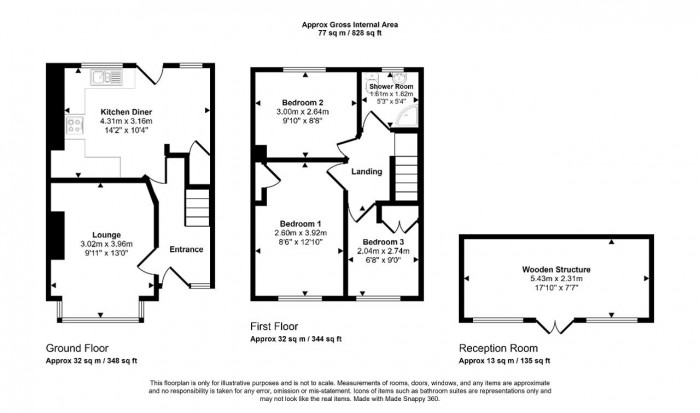 Floorplan for Hazelwood Road, Bedford