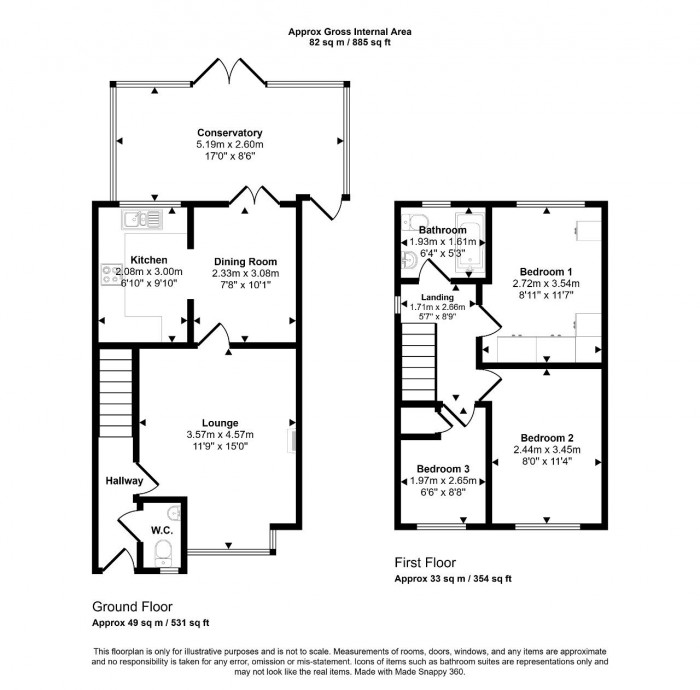 Floorplan for Elstow, Bedford