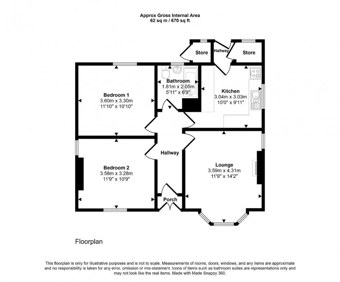 Floorplan for Goldington Road, Bedford