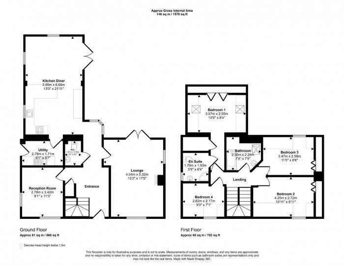 Floorplan for Church End, Thurleigh Bedford