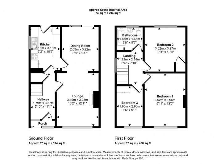 Floorplan for Harrington Drive, Bedford
