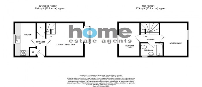 Floorplan for Bedford Road, Houghton Conquest