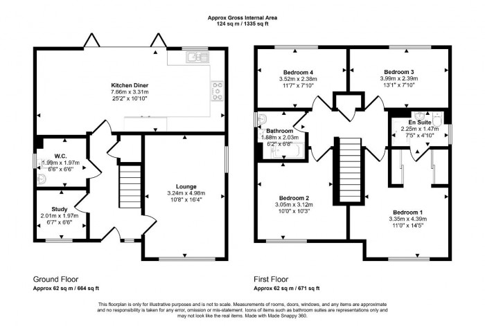 Floorplan for Biddenham, Beds