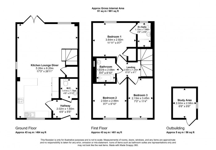 Floorplan for Biddenham, Beds