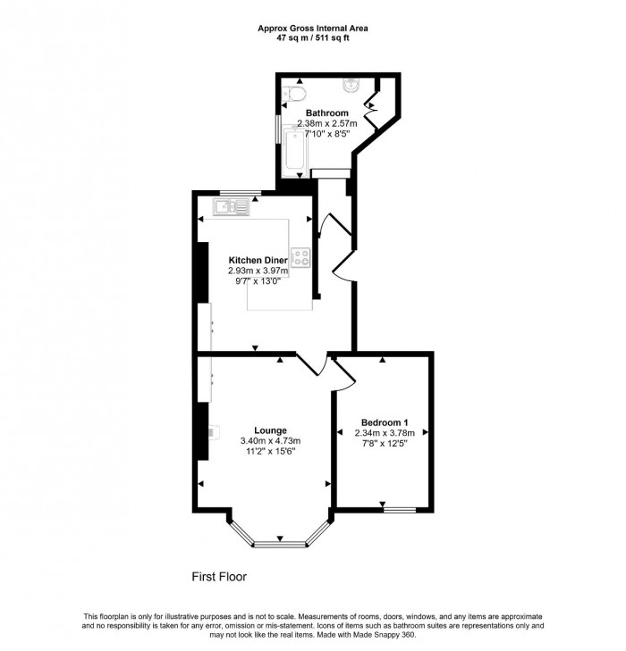 Floorplan for Goldington Avenue, Bedford
