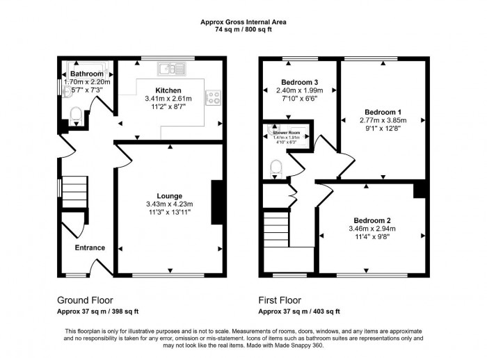 Floorplan for Martin Close, Bedford