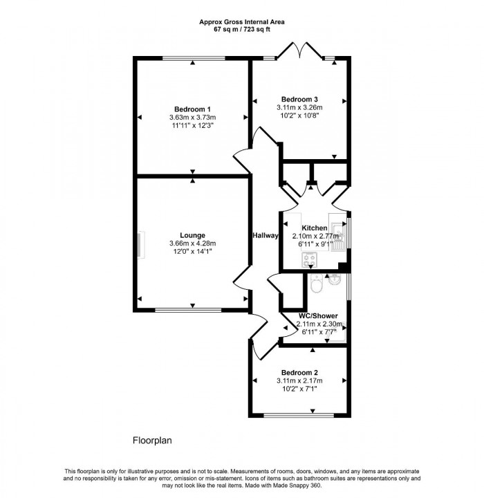 Floorplan for Belvoir Walk, Bedford