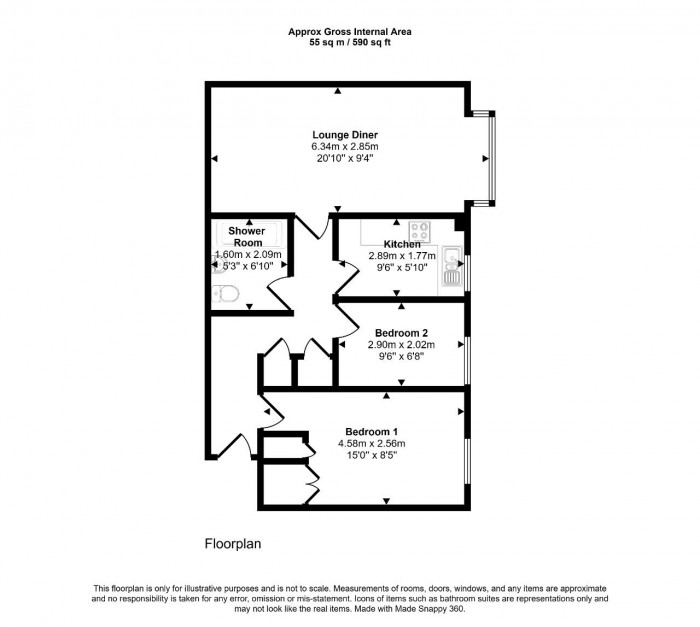 Floorplan for Union Street, Bedford