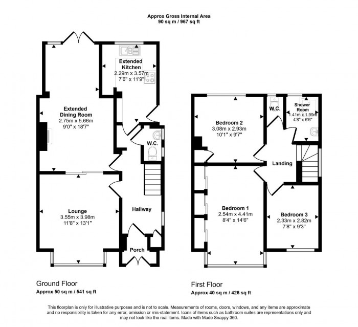 Floorplan for Wendover Drive, Bedford