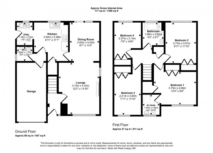 Floorplan for Quenby Way, Bromham