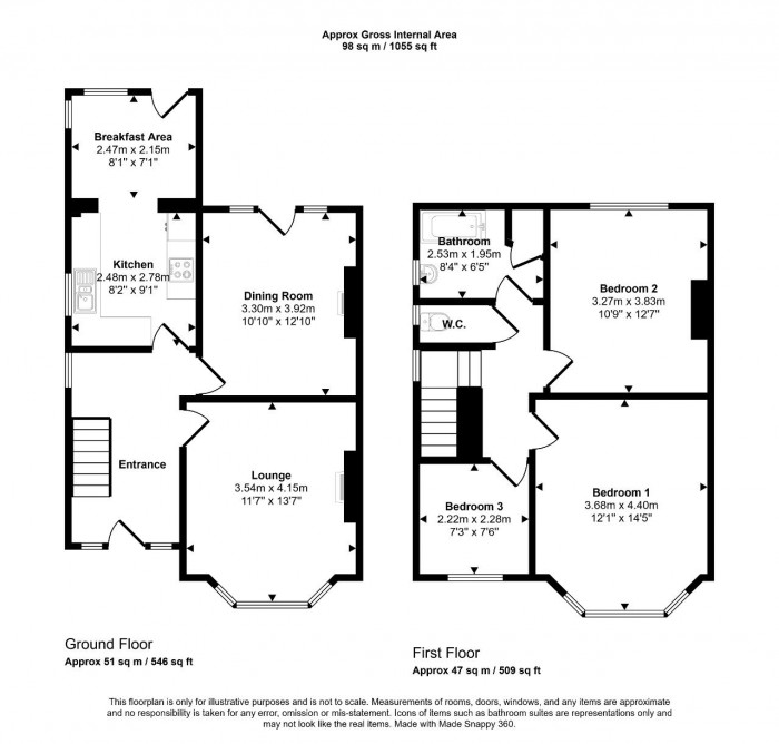 Floorplan for West Grove, Bedford
