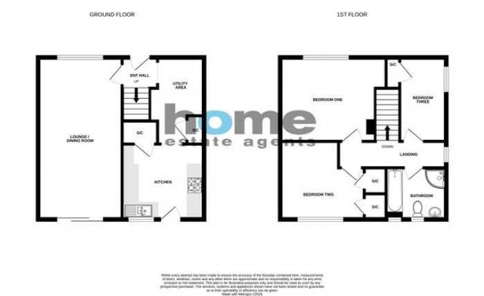Floorplan for Clyde Crescent, Bedford