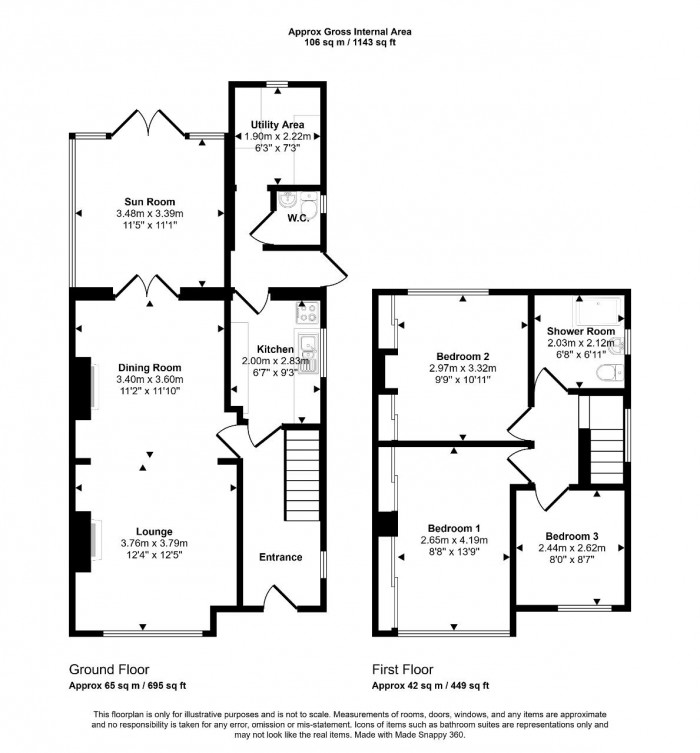 Floorplan for Aylesbury Road, Bedford