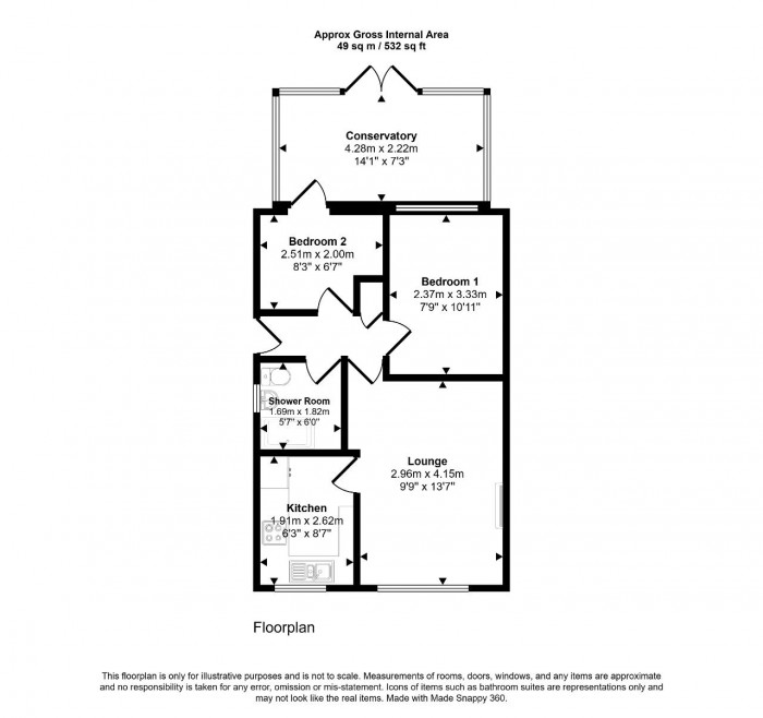 Floorplan for Clapham, Beds