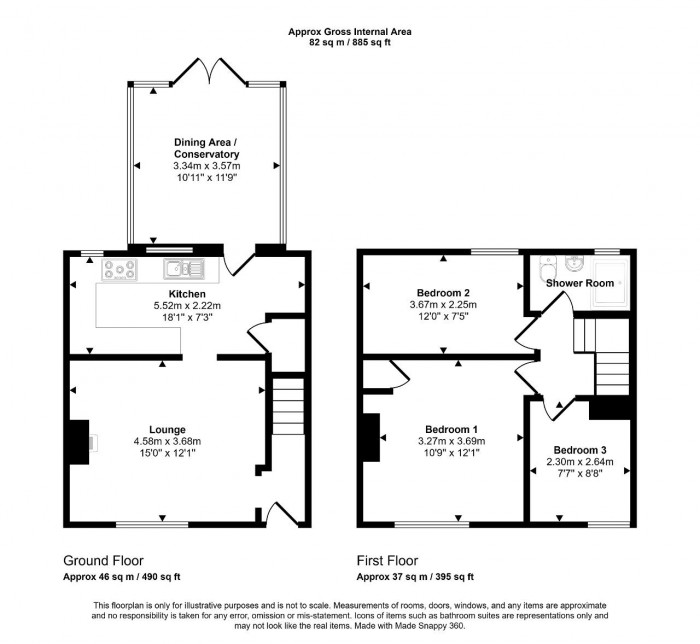Floorplan for Coombs Close, Bedford