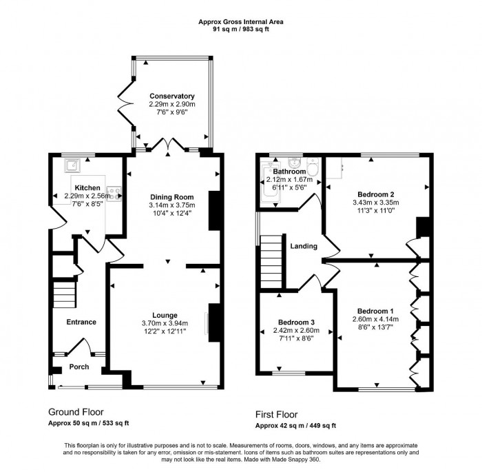 Floorplan for Furzefield, Bedford