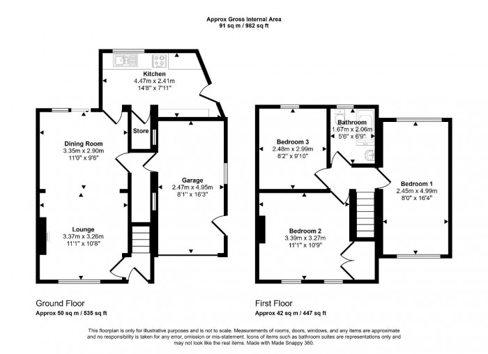 Floorplan for George St, Clapham