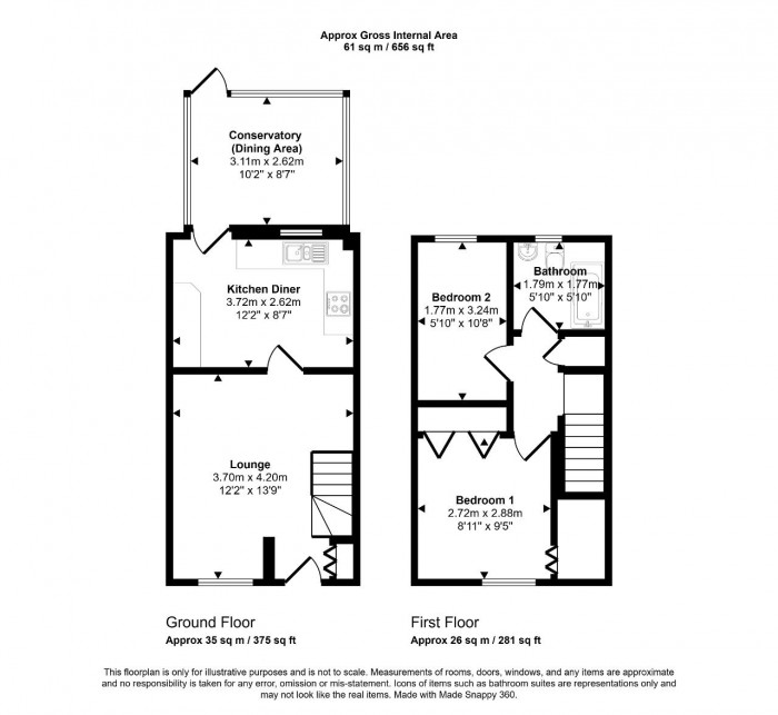 Floorplan for Chessington Close, Bedford